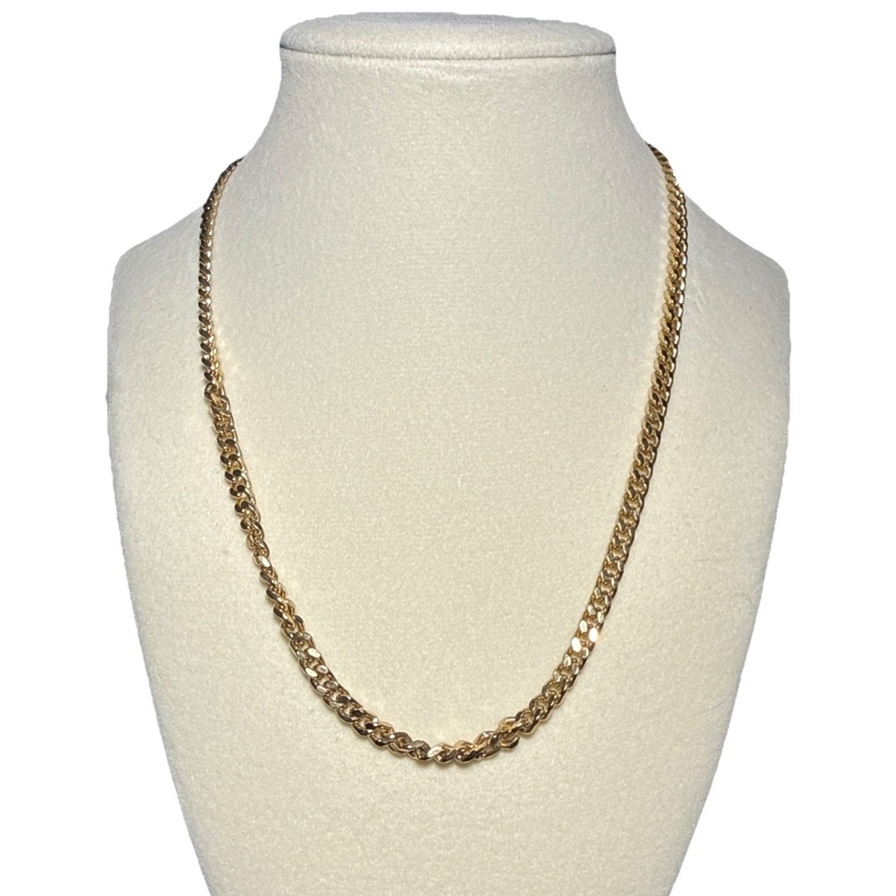 Park Lane Gold Tone Curb Chain‎ Necklace With Barrel Clasp Vtg  J-7B